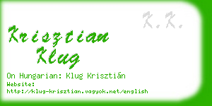 krisztian klug business card